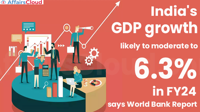 India's GDP growth likely to moderate to 6.3 percent in FY24 says World Bank Report
