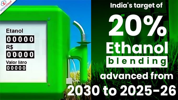 India's target of 20% ethanol blending advanced from 2030 to 2025-26