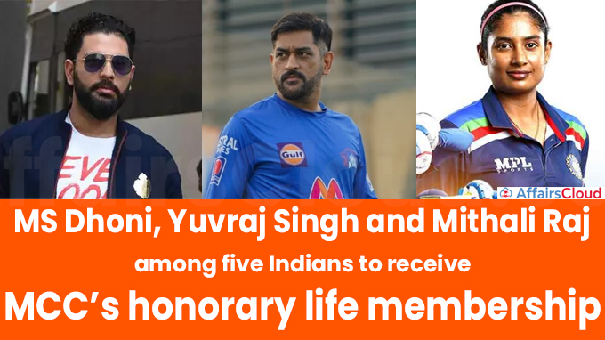 MS Dhoni, Yuvraj Singh and Mithali Raj among five Indians to receive MCC’s honorary life membership