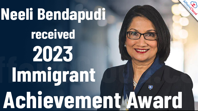 Neeli Bendapudi receives 2023 Immigrant Achievement Award