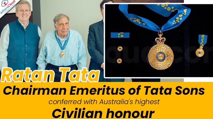 Ratan Tata awarded Australia's highest civilian honour