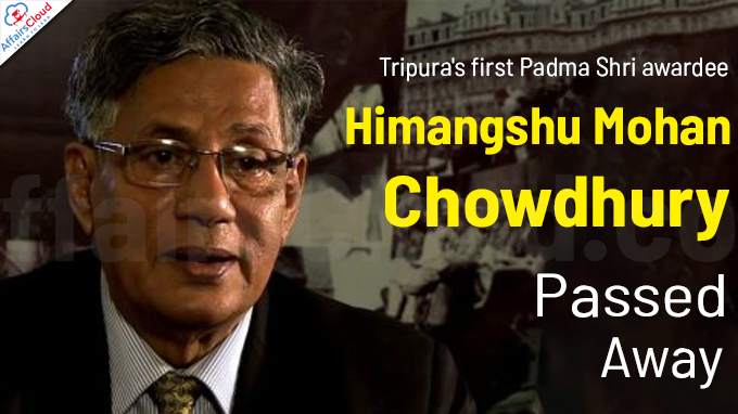 Tripura's first Padma Shri awardee, Himangshu Mohan Chowdhury, passes away