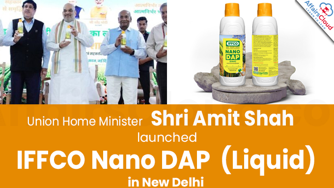 Union Home Minister and Minister of Cooperation Minister, Shri Amit Shah launches IFFCO Nano DAP (Liquid) in New Delhi