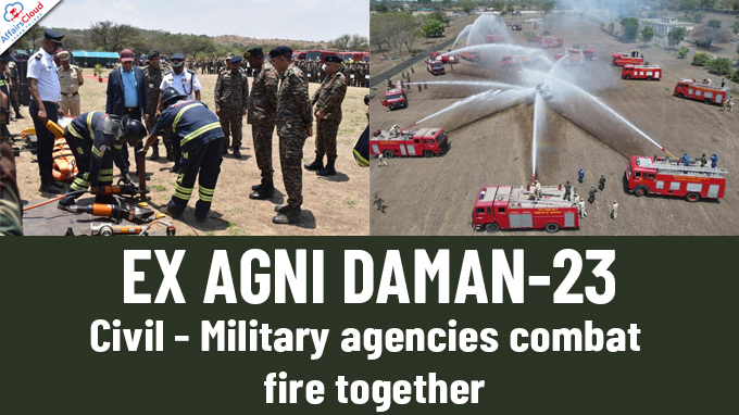 EX AGNI DAMAN-23 Civil - Military agencies combat fire together