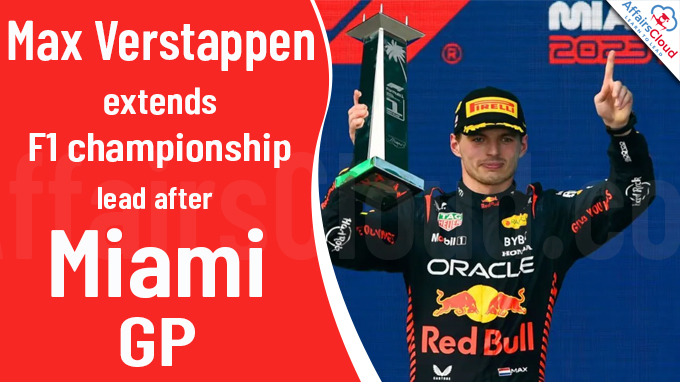 Max Verstappen extends F1 championship lead after Miami GP win