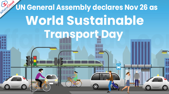 UN General Assembly declares Nov 26 as World Sustainable Transport Day