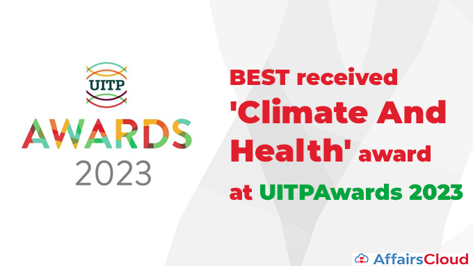 BEST received Climate And Health award