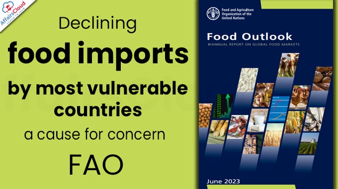 Declining food imports by most vulnerable countries a cause for concern
