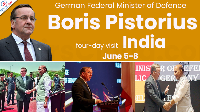 German Federal Minister of Defence to arrive on a four-day visit to India from June 5-8
