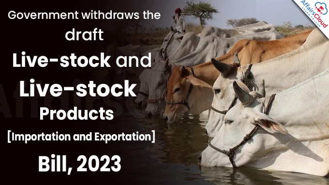 Government withdraws the draft Live-stock and Live-stock Products