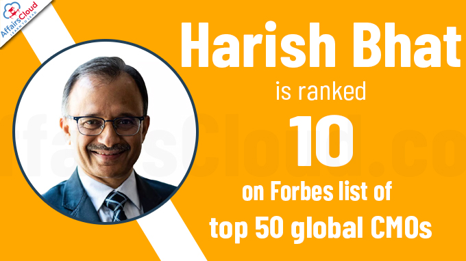 Harish Bhat is ranked 10 on Forbes list of top 50 global CMOs