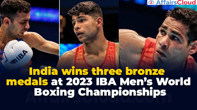 India wins three bronze medals at 2023