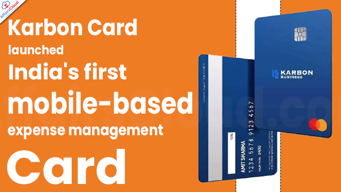 Karbon Card launches India's first mobile-based expense management card.