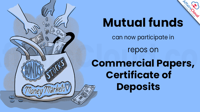 MFs can now participate in repos on Commercial Papers, Certificate of Deposits