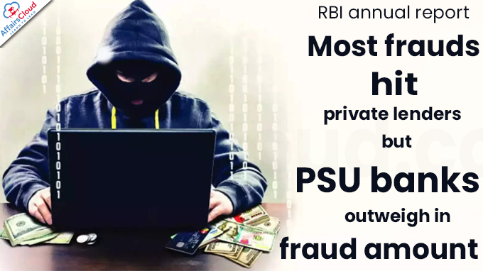 RBI annual report Most frauds hit private lenders but PSU banks outweigh in fraud amount