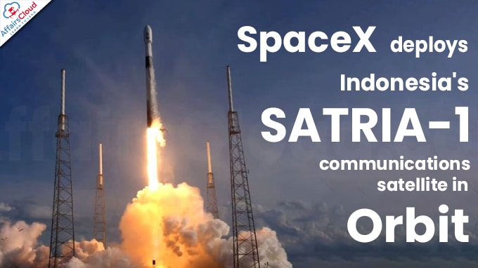 SpaceX deploys Indonesia's SATRIA-1 communications satellite in orbit