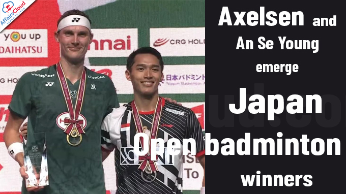 Axelsen and An emerge Japan Open badminton winners