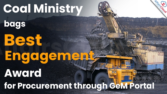 Coal Ministry bags “Best Engagement” Award for Procurement through GeM Portal