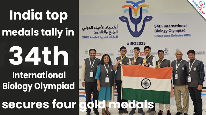 India top medals tally in 34th International Biology Olympiad, secures four gold medals