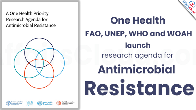 One Health FAO, UNEP, WHO and WOAH launch research agenda for antimicrobial resistance