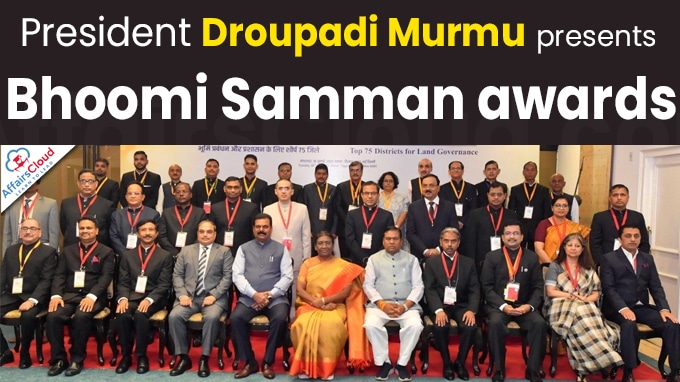 President Murmu presents Bhoomi Samman awards