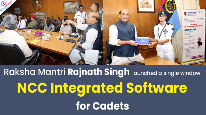 Raksha Mantri Rajnath Singh launches a single window NCC Integrated Software for Cadets