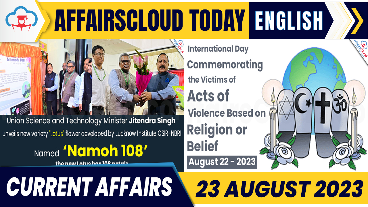 Current Affairs 23 August 2023 English
