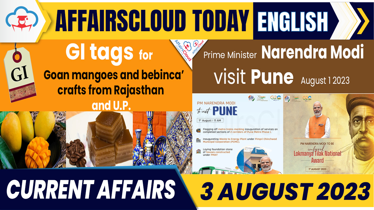 Current Affairs 3 August 2023 English