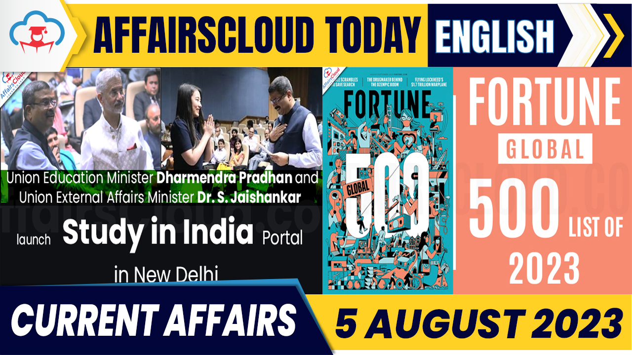 Current Affairs 5 August 2023 English