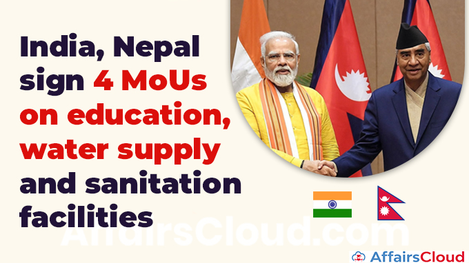 India, Nepal sign 4 MoUs on education