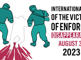 International Day of the Victims of Enforced Disappearances - August 30 2023