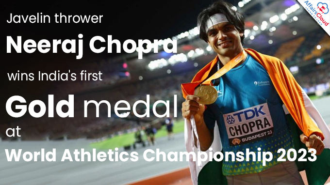 Javelin thrower Neeraj Chopra wins India's first gold medal