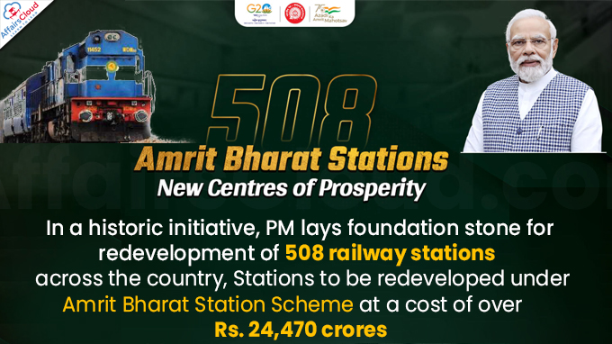 PM lays foundation stone for redevelopment of 508 railway stations