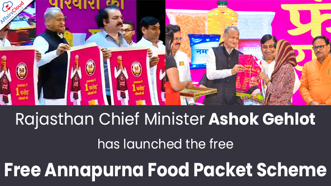 Rajasthan CM Gehlot To Launch Free Food Packet Scheme