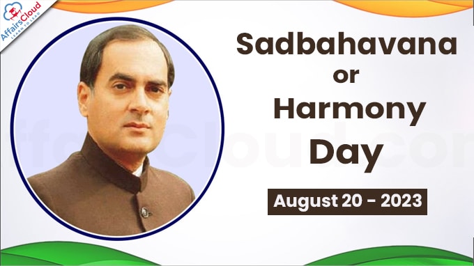 Sadbahavana or Harmony Day - August 20 2023