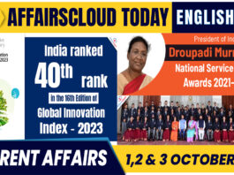 Current Affairs 1-3 October 2023 English