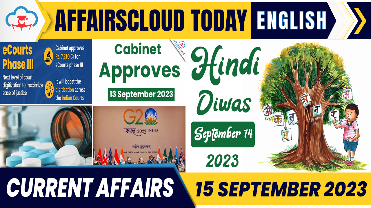 Current Affairs 15 September 2023 English new