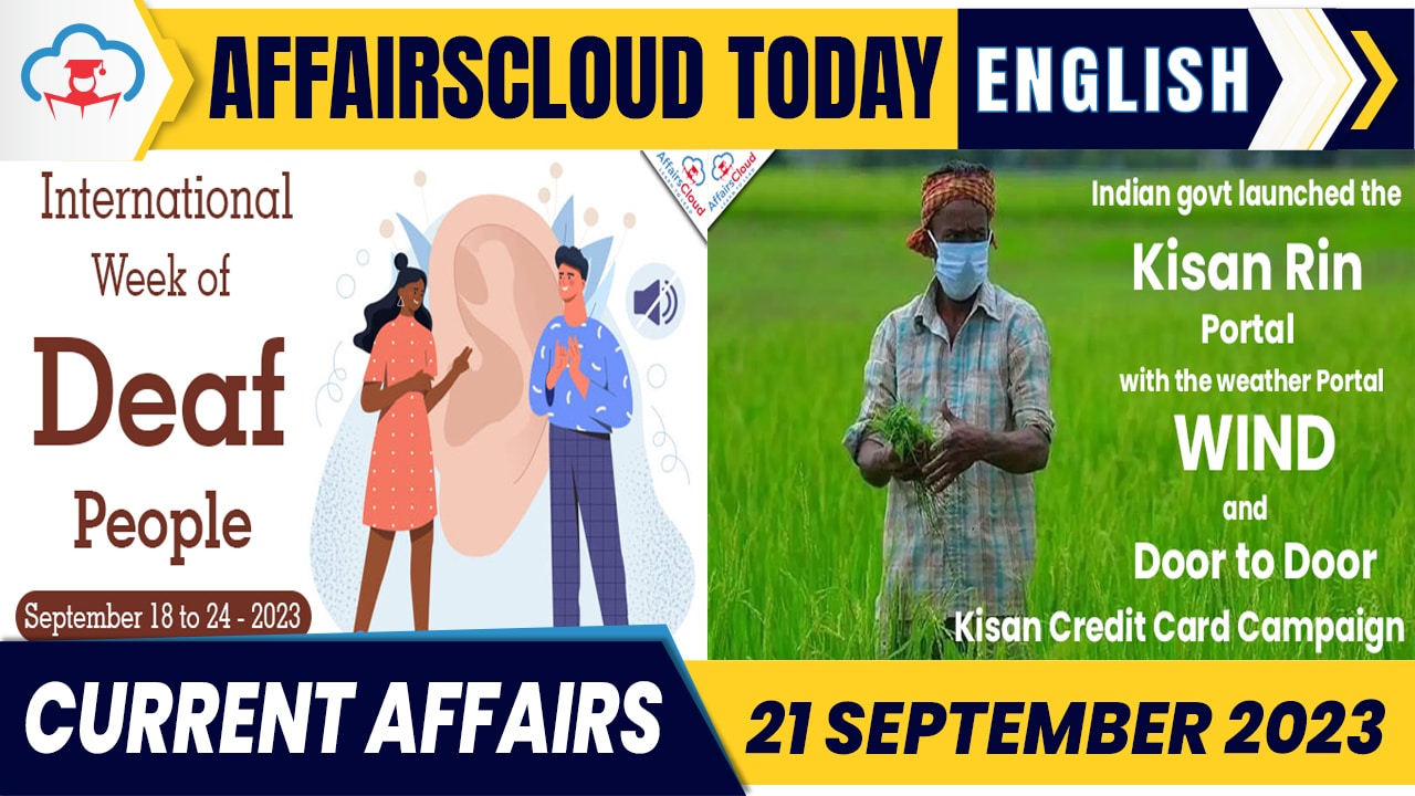 Current Affairs 21 September 2023 English