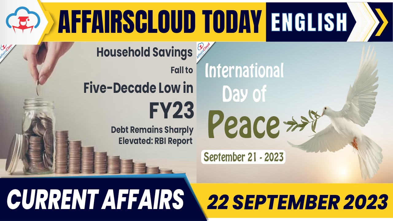 Current Affairs 22 September 2023 English