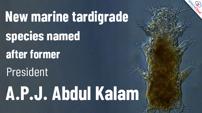 New marine tardigrade species named after former President A.P.J. Abdul Kalam