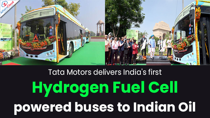 Tata Motors delivers India's first Hydrogen Fuel Cell powered buses to Indian Oil