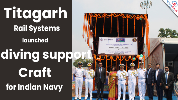 Titagarh Rail Systems launches diving support craft for Indian Navy