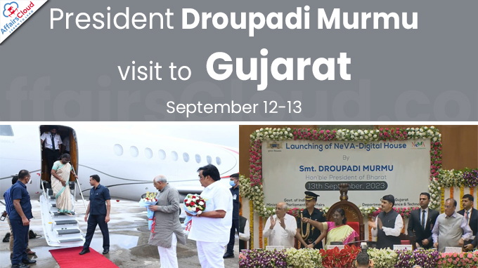 president murmu visit to gujarat from september 12-13