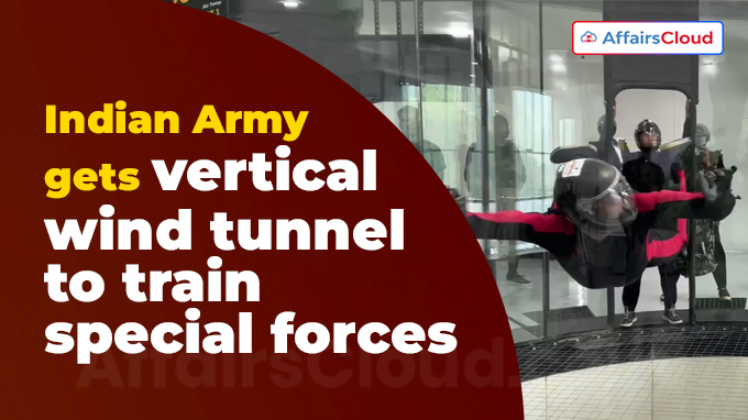 Army gets vertical wind tunnel to train special forces