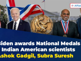 Biden awards National Medals to 2 Indian American scientists Ashok Gadgil, Subra Suresh