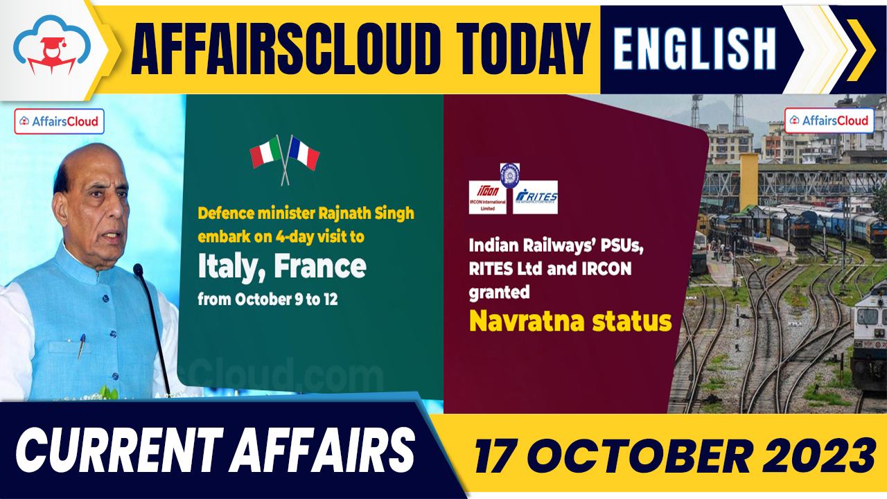 Current Affairs 17 October 2023 English