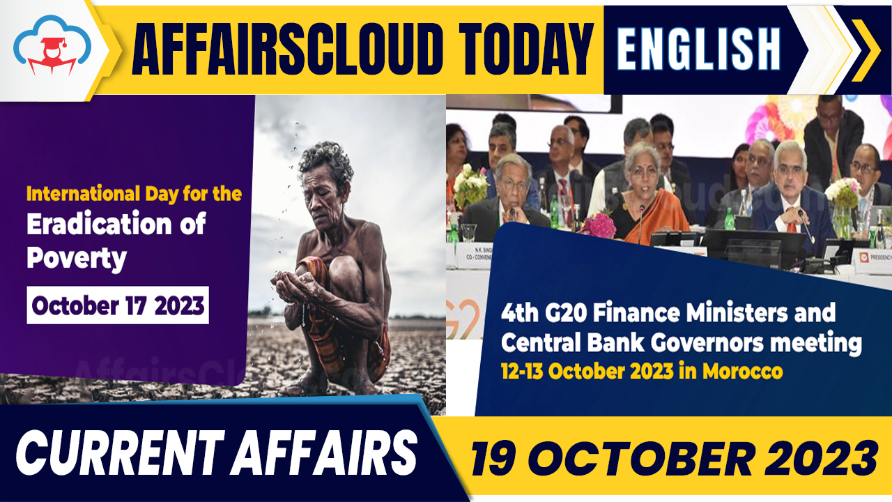 Current Affairs 19 October 2023 English