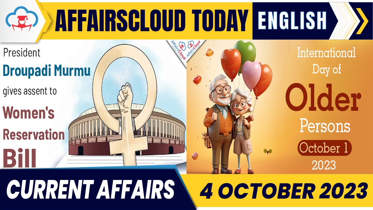 Current Affairs 4 October 2023 English