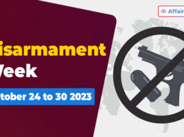 Disarmament Week - October 24 to 30 2023