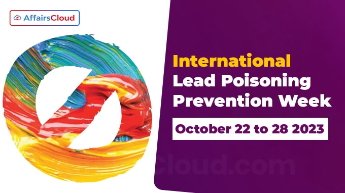 International Lead Poisoning Prevention Week - October 22 to 28 2023
